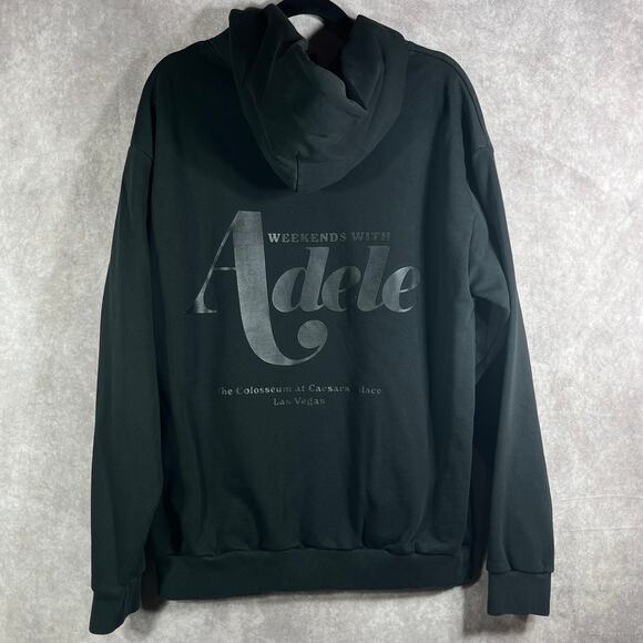 Weekends With Adelle Hoodie Sweatshirt Womens Size XL Black Caesars Palace Vegas - Picture 1 of 8